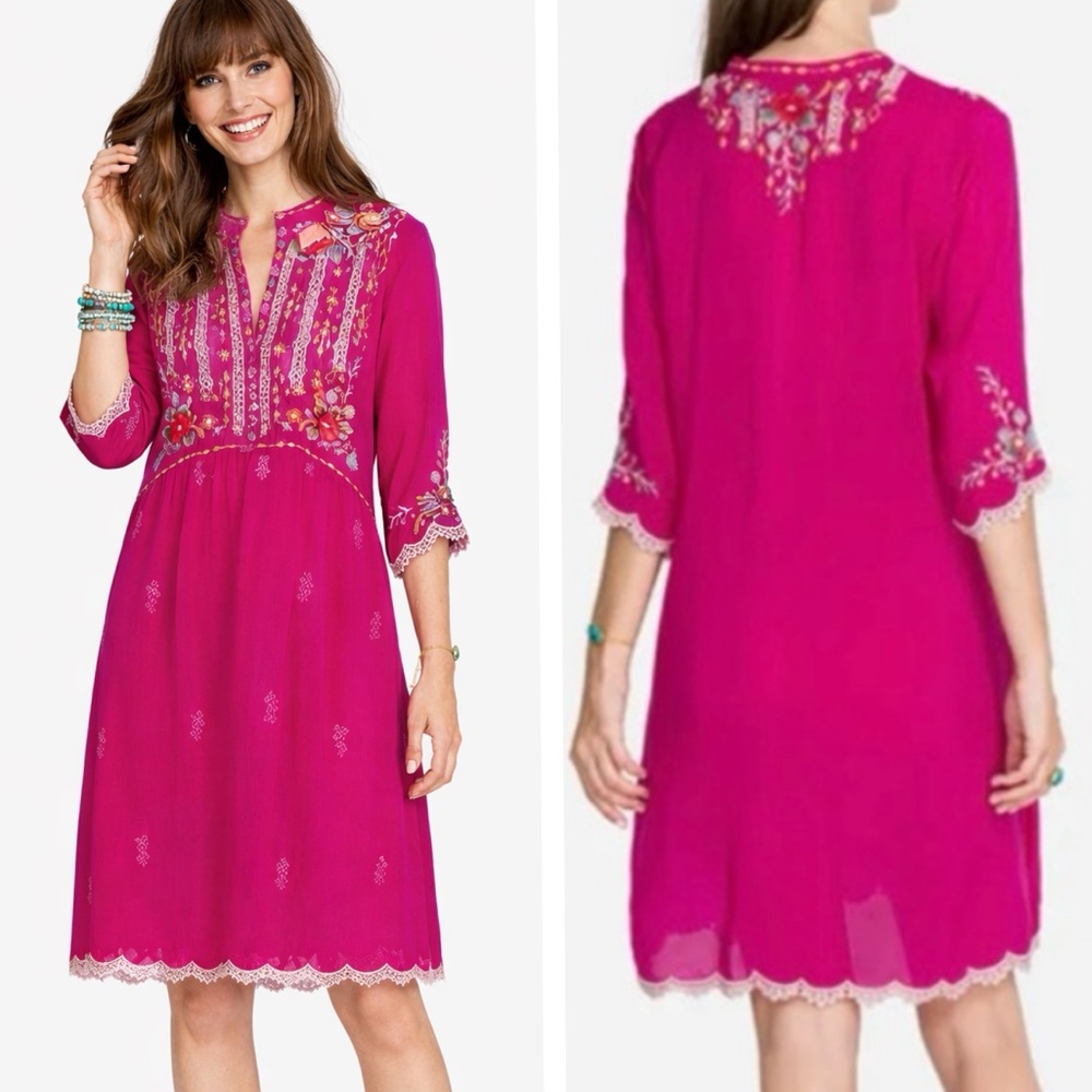 Johnny Was heavily embroidered  Diega tunic dress NWT RARE